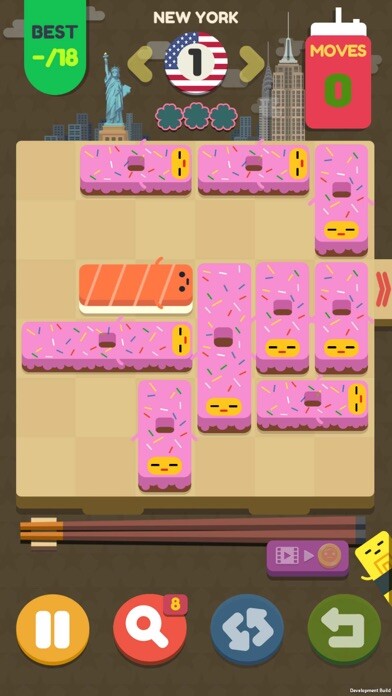 Emulate iPhone app Push Sushi - slide puzzle using MyAndroid Emulate iPhone app Push Sushi - slide puzzle using MyAndroid