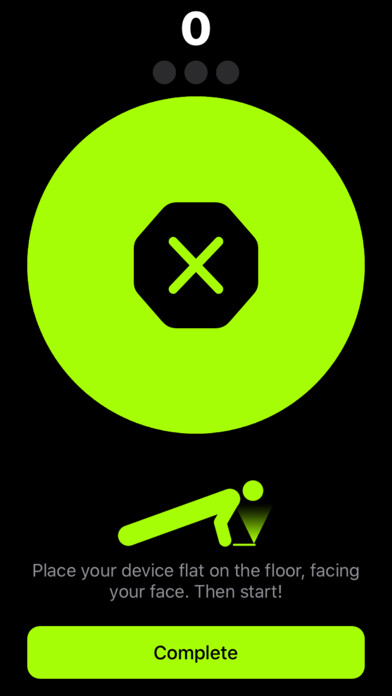 Emulate iPhone app Pushups AR using MyAndroid