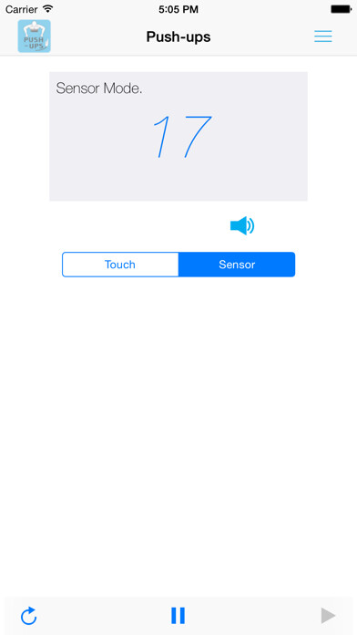 Emulate iPhone app Push-ups Sensor using MyAndroid Emulate iPhone app Push-ups Sensor using MyAndroid