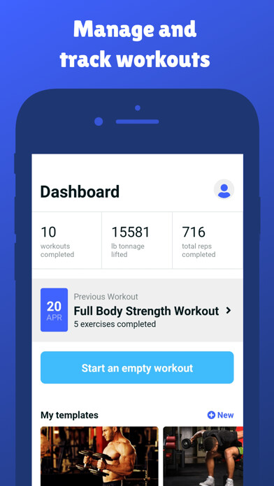 Emulate iPhone app PUSH - Workout Log using MyAndroid Emulate iPhone app PUSH - Workout Log using MyAndroid