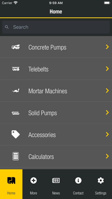 Emulate iPhone app Putzmeister Experts using MyAndroid