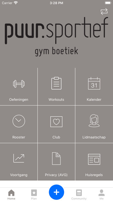 Emulate iPhone app PUUR sportief Gym boetiek using MyAndroid Emulate iPhone app PUUR sportief Gym boetiek using MyAndroid