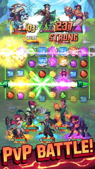 Emulate iPhone app Puzzle Brawl - Match 3 RPG using MyAndroid Emulate iPhone app Puzzle Brawl - Match 3 RPG using MyAndroid