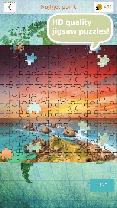 Emulate iPhone app Puzzles - breathtaking sceneries using MyAndroid