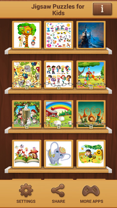 Emulate iPhone app Puzzles For Kids - Educational Jigsaw Puzzle Games using MyAndroid