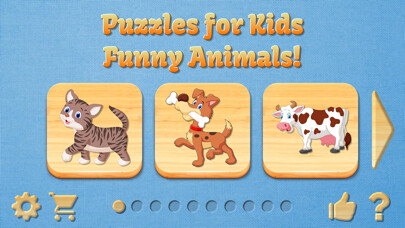 Emulate iPhone app Puzzles for Kids Funny Animals using MyAndroid