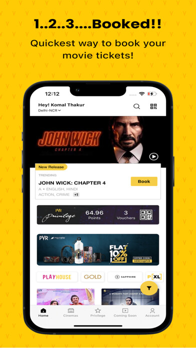 Emulate iPhone app PVR Cinemas - Movie Tickets using MyAndroid Emulate iPhone app PVR Cinemas - Movie Tickets using MyAndroid