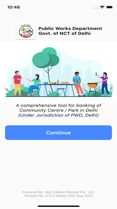 Emulate iPhone app PWD Delhi Samudayika Bhawan using MyAndroid Emulate iPhone app PWD Delhi Samudayika Bhawan using MyAndroid