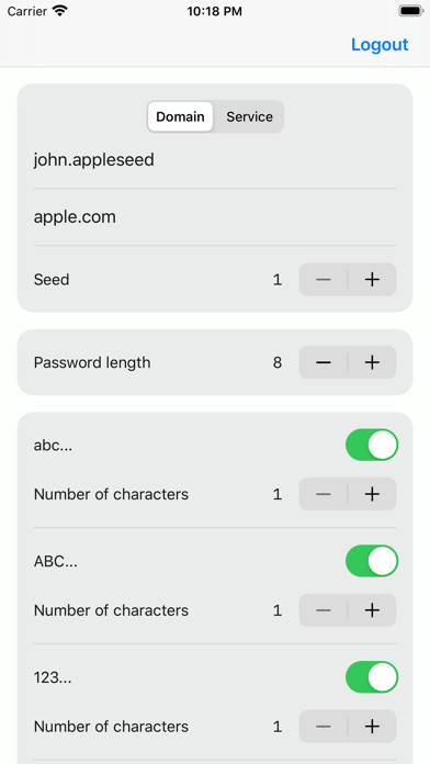 Emulate iPhone app Pwd Generator using MyAndroid Emulate iPhone app Pwd Generator using MyAndroid