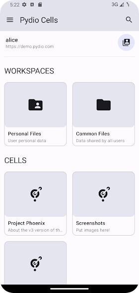 Emulate iPhone app Pydio using MyAndroid Emulate iPhone app Pydio using MyAndroid
