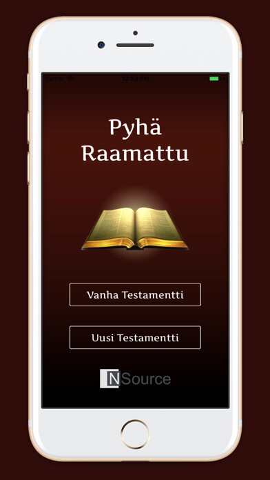 Emulate iPhone app Pyhä Raamattu - Finnish Bible using MyAndroid