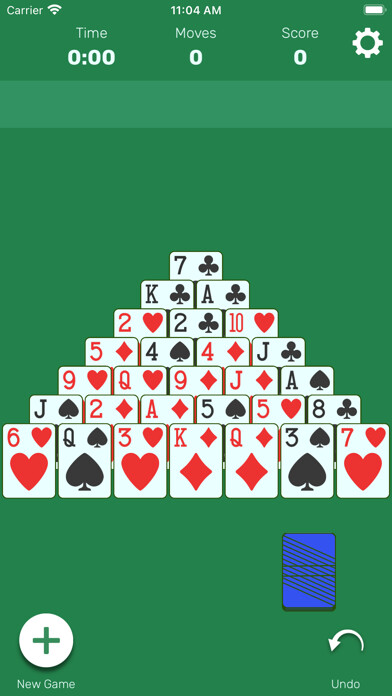 Emulate iPhone app Pyramid (Classic Card Game) using MyAndroid