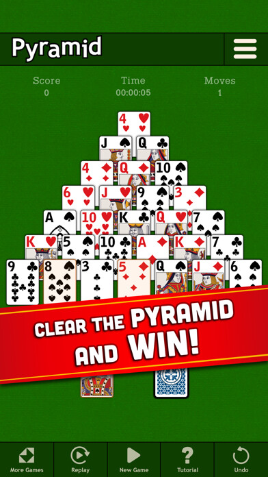 Emulate iPhone app Pyramid - Classic Solitaire using MyAndroid
