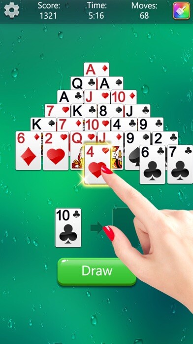 Emulate iPhone app Pyramid Solitaire Fun using MyAndroid