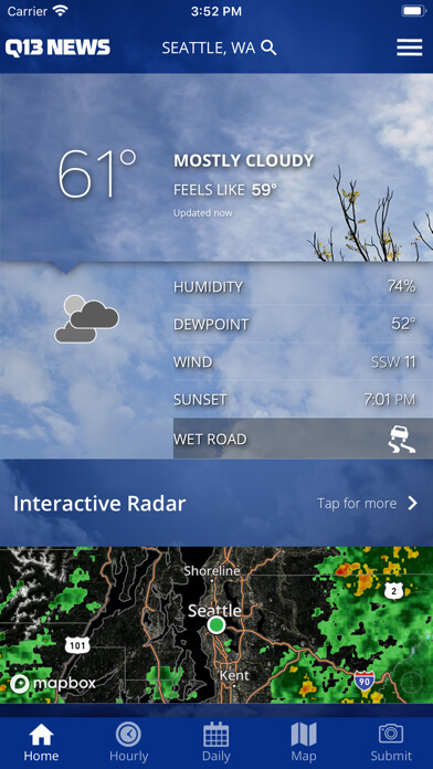 Run android online APK Q13 FOX Seattle: Weather from MyAndroid or emulate Q13 FOX Seattle: Weather using MyAndroid