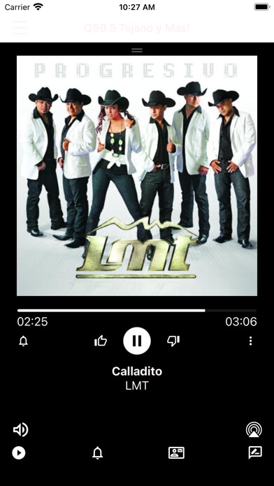 Emulate iPhone app Q99.5 Tejano y Mas! using MyAndroid