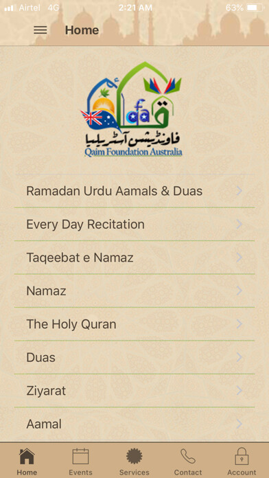 Emulate iPhone app Qaim Foundation using MyAndroid Emulate iPhone app Qaim Foundation using MyAndroid