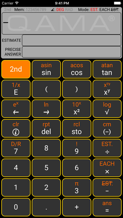 Emulate iPhone app Qama Calculator using MyAndroid