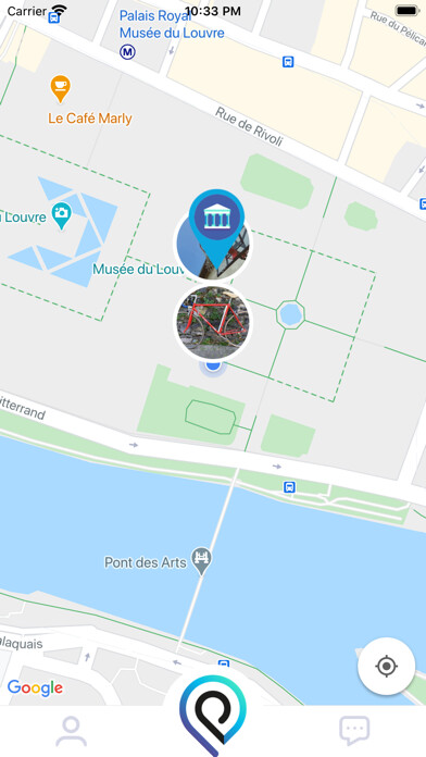 Emulate iPhone app Qaramba : Autour de vous using MyAndroid