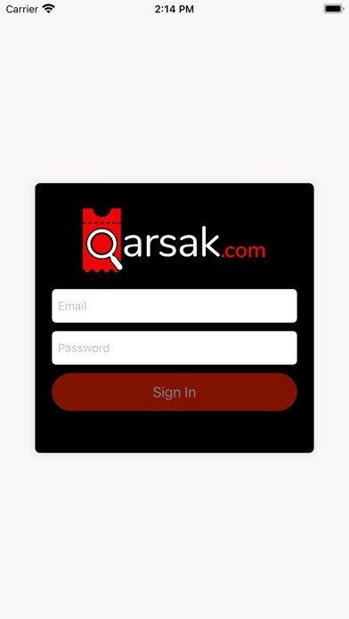Emulate iPhone app Qarsak Check-In using MyAndroid