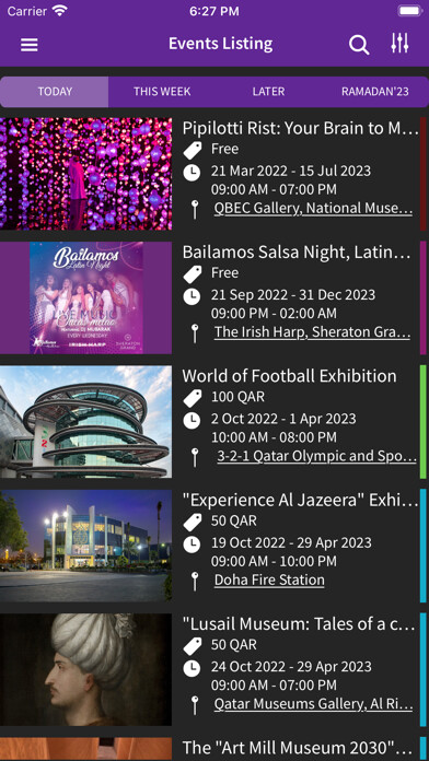 Emulate iPhone app Qatar Events using MyAndroid Emulate iPhone app Qatar Events using MyAndroid