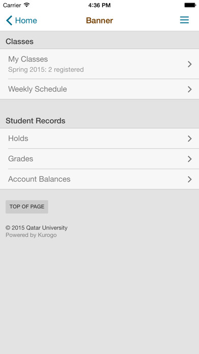 Emulate iPhone app Qatar University Mobile using MyAndroid Emulate iPhone app Qatar University Mobile using MyAndroid