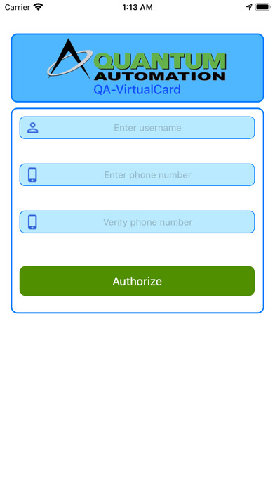 Emulate iPhone app QA-VirtualCard using MyAndroid