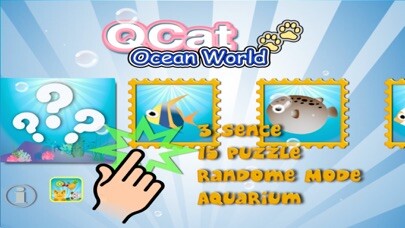 Emulate iPhone app QCat - Ocean world puzzle using MyAndroid