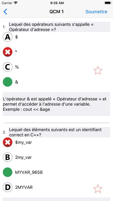 Emulate iPhone app QCM C++ Entrainement using MyAndroid Emulate iPhone app QCM C++ Entrainement using MyAndroid