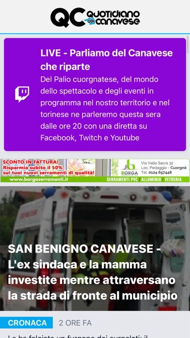 Emulate iPhone app QC Quotidiano del Canavese using MyAndroid Emulate iPhone app QC Quotidiano del Canavese using MyAndroid