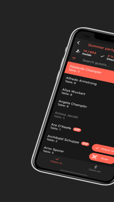 Emulate iPhone app Qeerio: Guestlist using MyAndroid