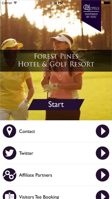 Emulate iPhone app QHotels: Forest Pines Hotel & Golf Resort using MyAndroid Emulate iPhone app QHotels: Forest Pines Hotel & Golf Resort using MyAndroid