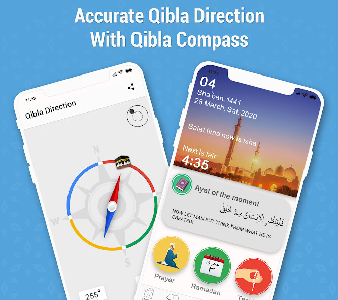 Run android online APK Qibla Direction-Ramadan, Quran from MyAndroid or emulate Qibla Direction-Ramadan, Quran using MyAndroid