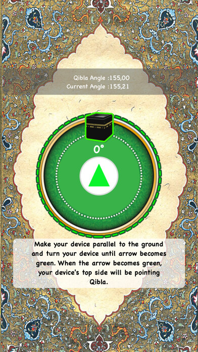 Emulate iPhone app Qibla Finder and Kaaba Compass using MyAndroid