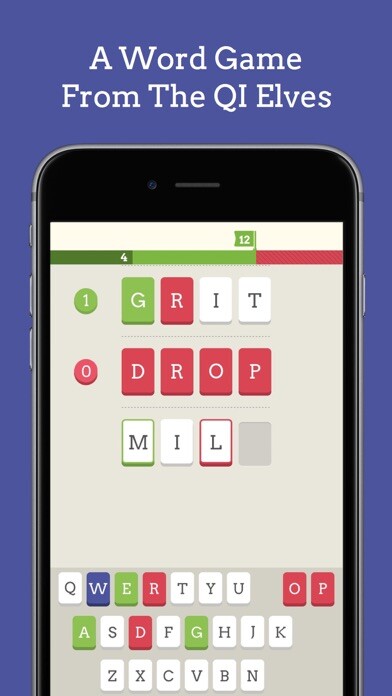 Emulate iPhone app Qiktionary  The 4-letter Game using MyAndroid