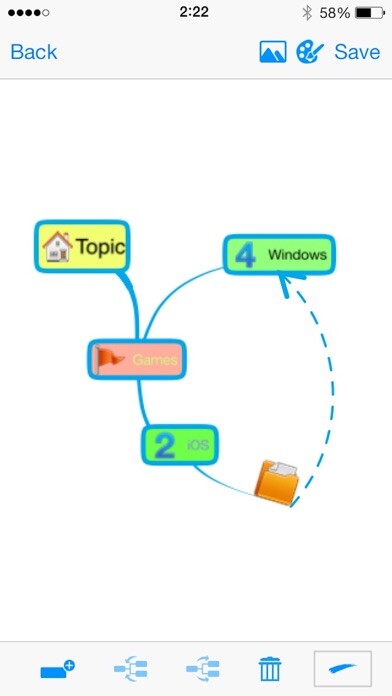 Emulate iPhone app QMindMap Lite using MyAndroid