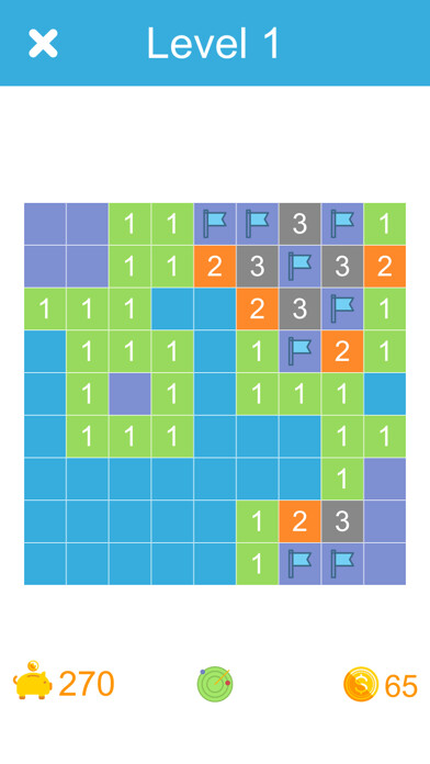 Emulate iPhone app Q Mine Sweep Deluxe - Great Classic Puzzle Game using MyAndroid