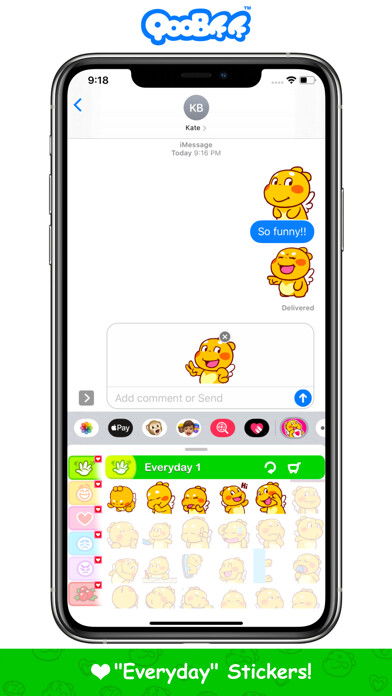 Emulate iPhone app QooBee Agapi Stickers using MyAndroid Emulate iPhone app QooBee Agapi Stickers using MyAndroid