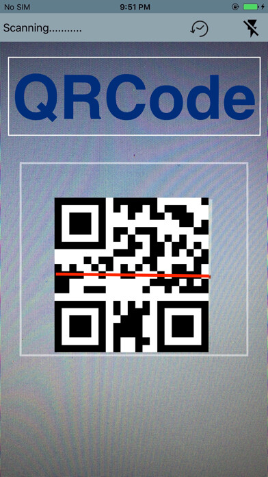Emulate iPhone app QRCode - Barcode Fast Scanner using MyAndroid