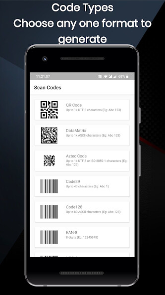 Emulate Android APK QR Code  Barcode Generator and Scanner