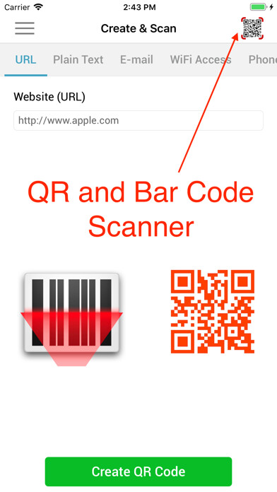 Emulate iPhone app QRCode BarCode Scan & Generate using MyAndroid