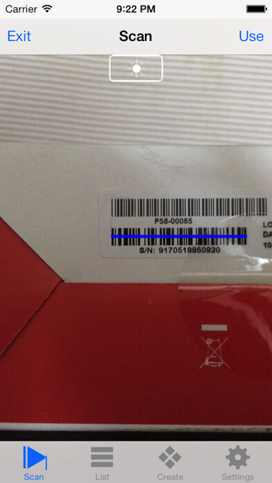 Emulate iPhone app QR Code & Bar Code Scanner M+ using MyAndroid