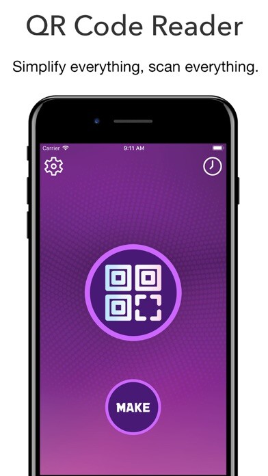 Emulate iPhone app QR Code Reader - Barcode Maker using MyAndroid