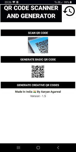 Run android online APK QR Code Scanner And Generator - Made In India from MyAndroid or emulate QR Code Scanner And Generator - Made In India using MyAndroid Run android online APK QR Code Scanner And Generator - Made In India from MyAndroid or emulate QR Code Scanner And Generator - Made In India using MyAndroid