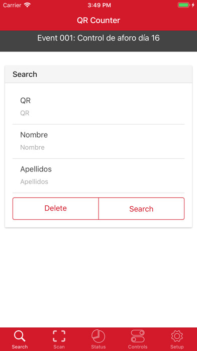 Emulate iPhone app QR Counter Mobile using MyAndroid
