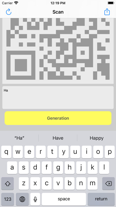 Emulate iPhone app QRMaker - generation using MyAndroid Emulate iPhone app QRMaker - generation using MyAndroid