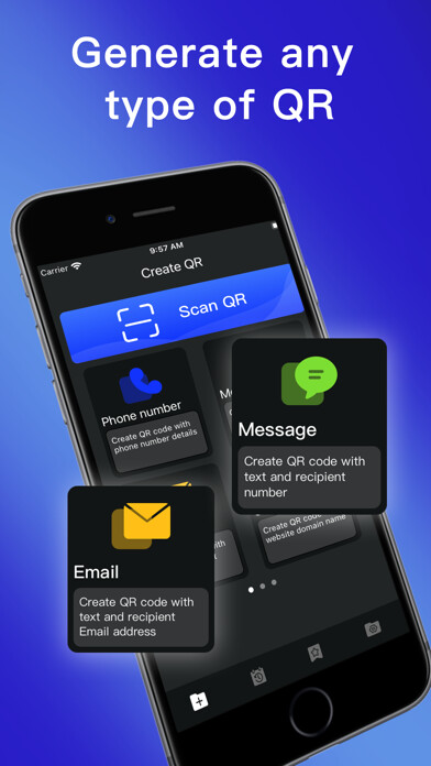 Emulate iPhone app QRMakerTool-Scanner&Generate using MyAndroid