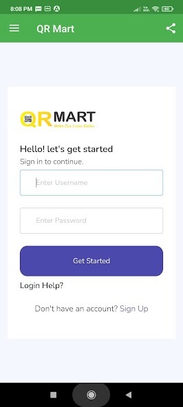 Run android online APK QRMart from MyAndroid or emulate QRMart using MyAndroid