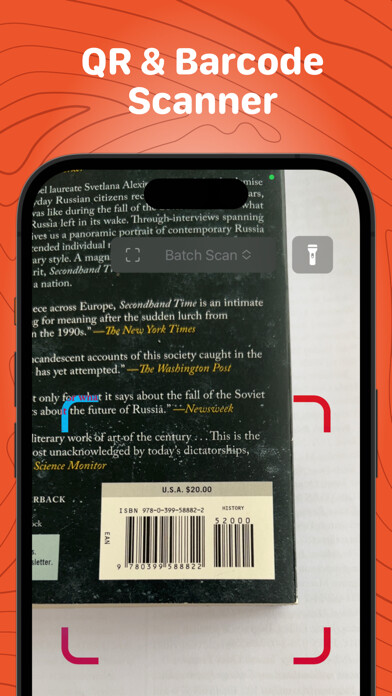 Emulate iPhone app QR Wizard: Code Scan & Edit using MyAndroid
