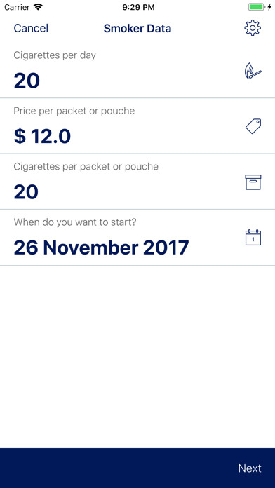 Emulate iPhone app QSmoking using MyAndroid Emulate iPhone app QSmoking using MyAndroid
